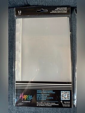 Happy Planner Clear Snap-In Sticker Sheet Protectors (12 Pack)